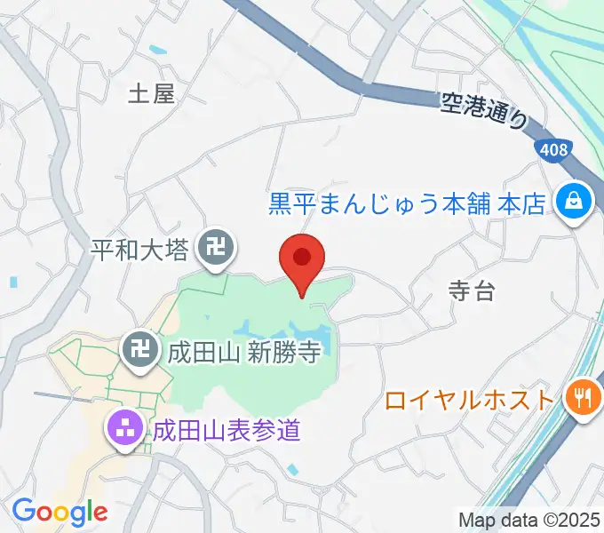 成田山書道美術館の地図