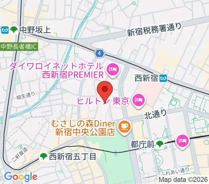 ベルサール新宿セントラルパークの地図