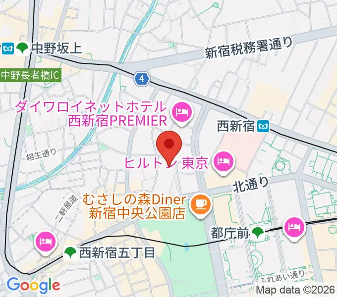ベルサール新宿セントラルパークの地図
