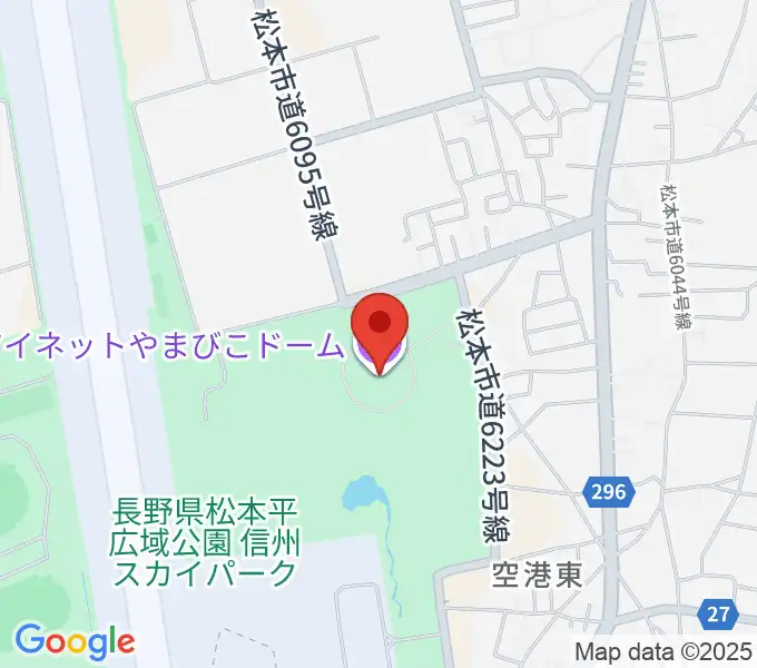 アイネットやまびこドームの地図