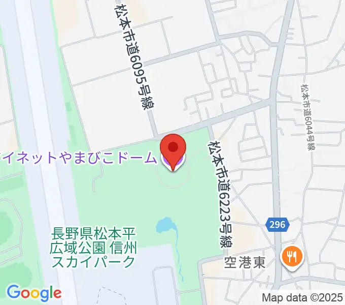 アイネットやまびこドームの地図