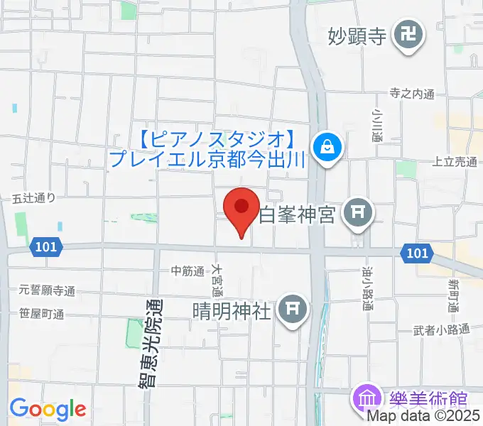 京都市考古資料館の地図