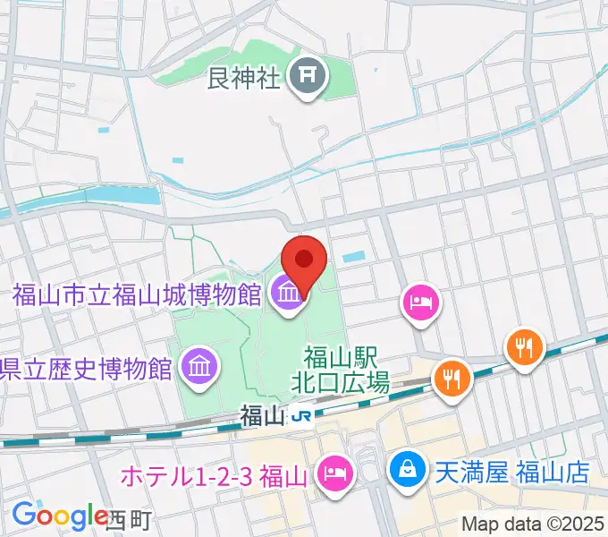 福山城博物館の地図