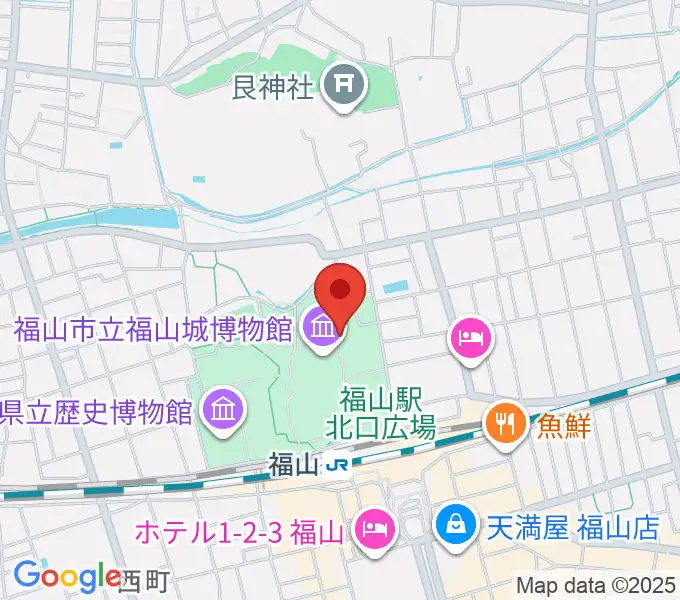 福山城博物館の地図