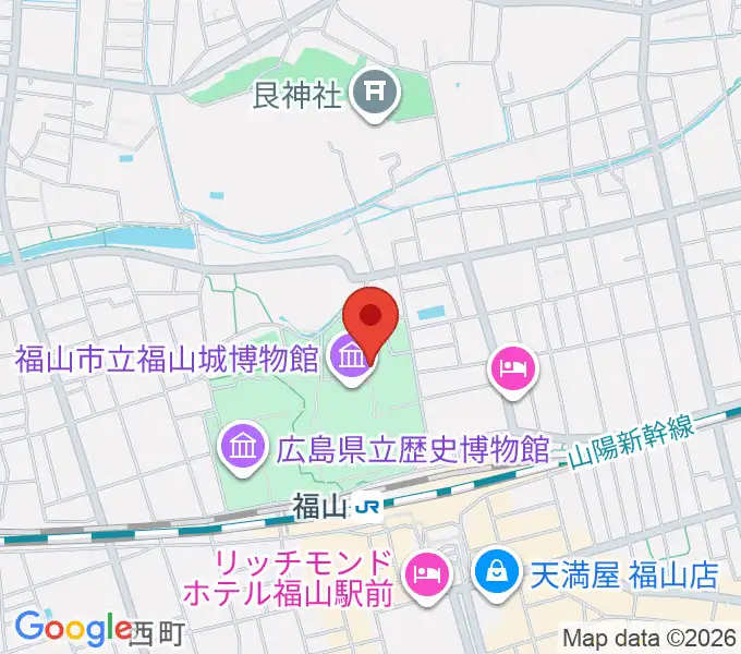 福山城博物館の地図