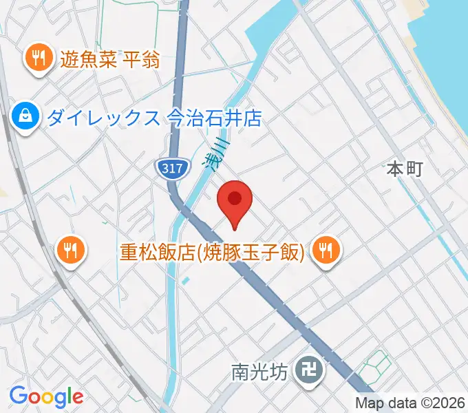 今治市中央体育館の地図