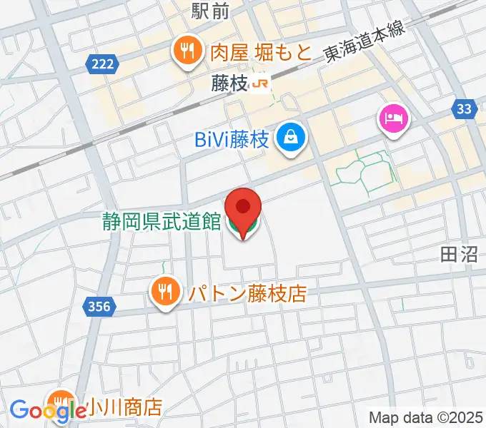 静岡県武道館の地図