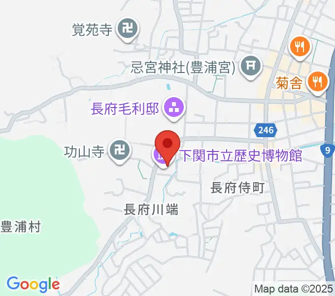 下関市立歴史博物館の地図