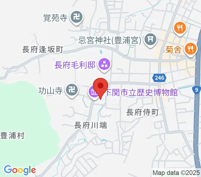 下関市立歴史博物館の地図
