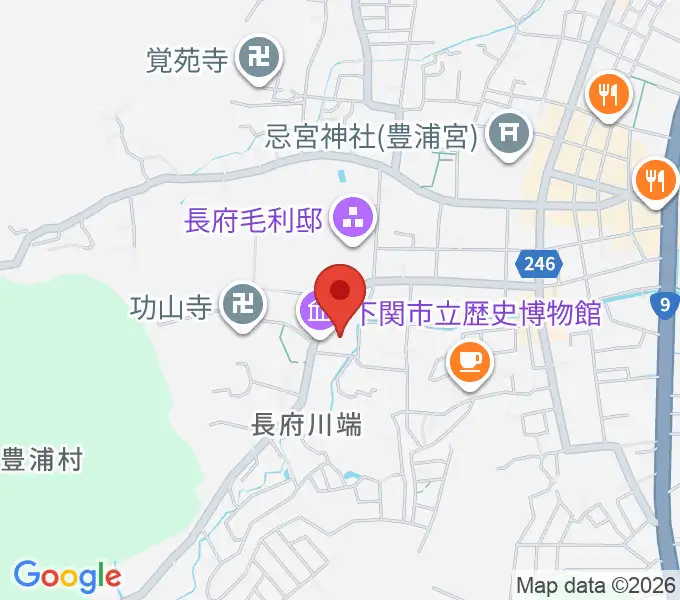下関市立歴史博物館の地図