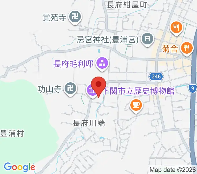 下関市立歴史博物館の地図