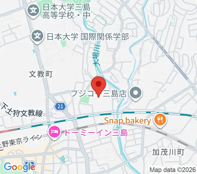 三島市民体育館の地図