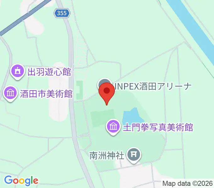 INPEX酒田アリーナの地図