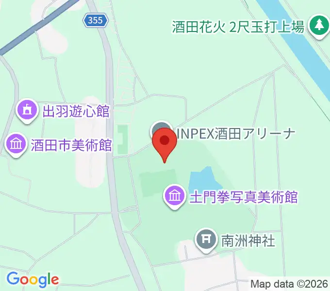 INPEX酒田アリーナの地図
