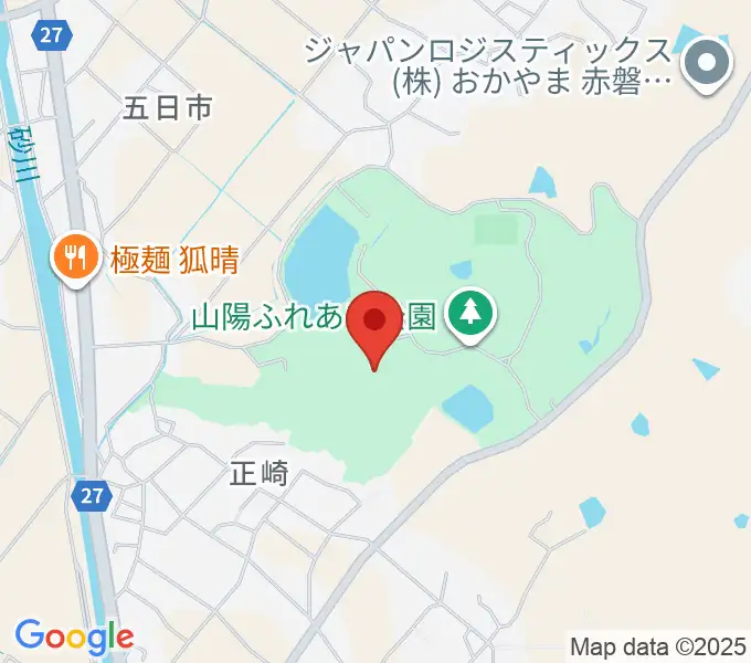 山陽ふれあい公園総合体育館の地図