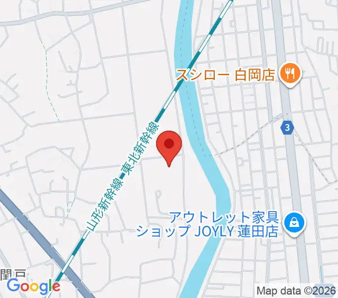 蓮田市総合市民体育館パルシーの地図