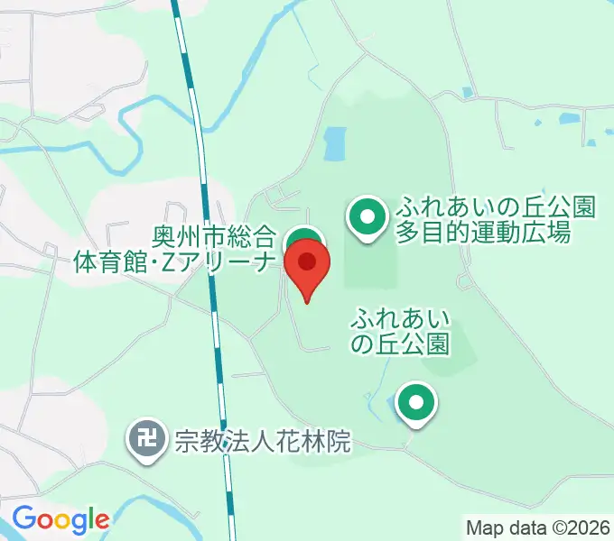 奥州市総合体育館Zアリーナの地図