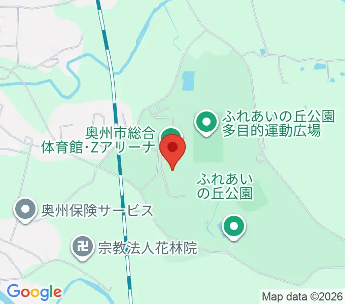 奥州市総合体育館Zアリーナの地図