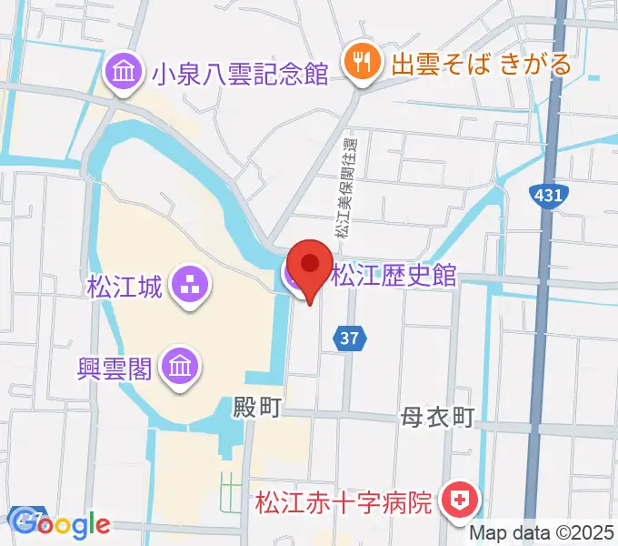 松江歴史館の地図