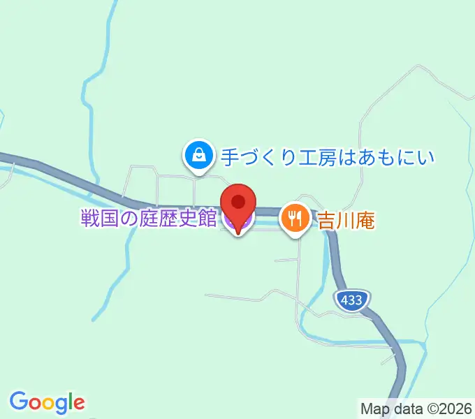 戦国の庭歴史館の地図