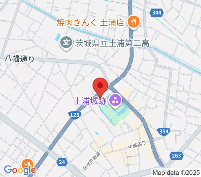 土浦市立博物館の地図