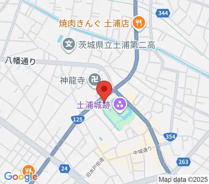 土浦市立博物館の地図
