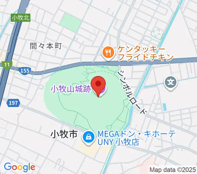 小牧山歴史館の地図