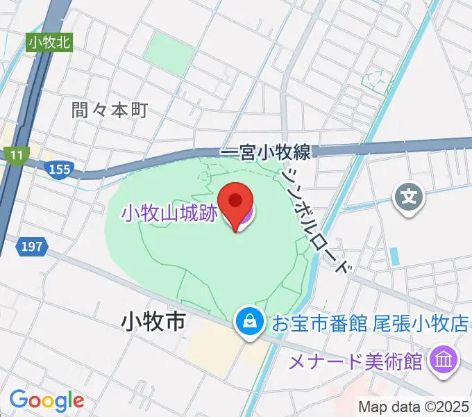 小牧山歴史館の地図