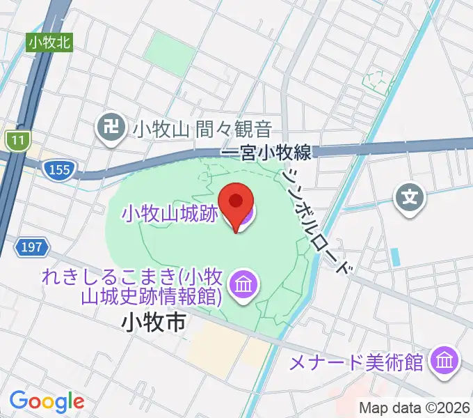 小牧山歴史館の地図