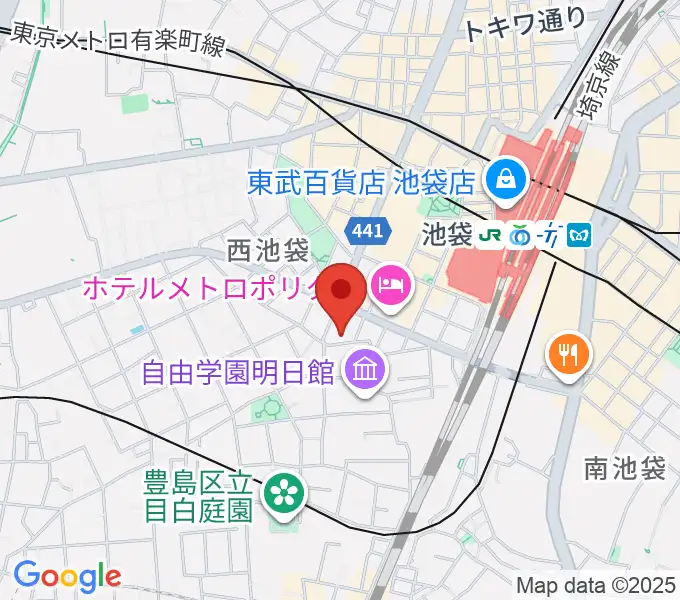 豊島区立郷土資料館の地図