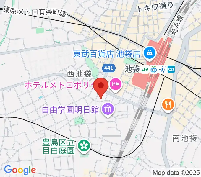 豊島区立郷土資料館の地図