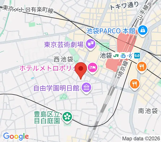豊島区立郷土資料館の地図