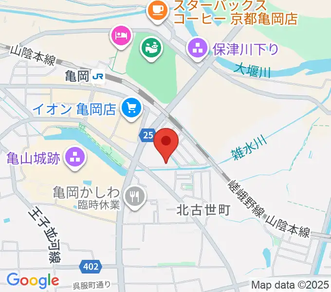 亀岡市文化資料館の地図