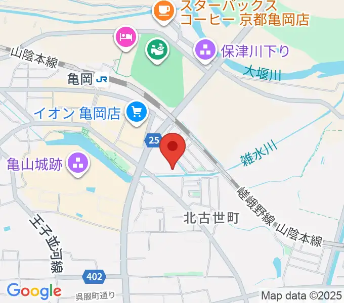 亀岡市文化資料館の地図