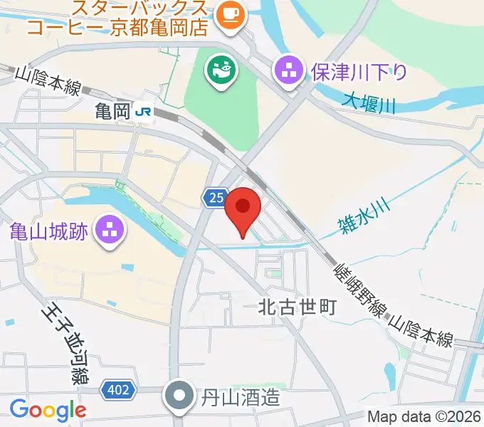 亀岡市文化資料館の地図