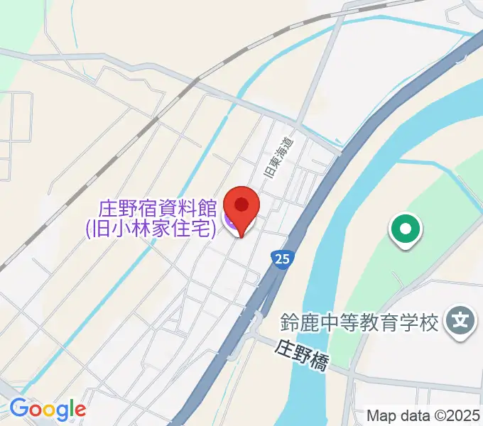 庄野宿資料館の地図