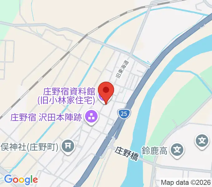 庄野宿資料館の地図