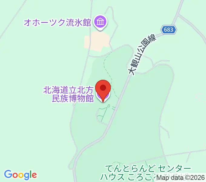 北海道立北方民族博物館の地図