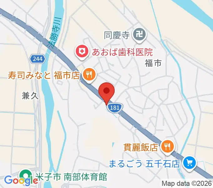 米子市福市考古資料館の地図