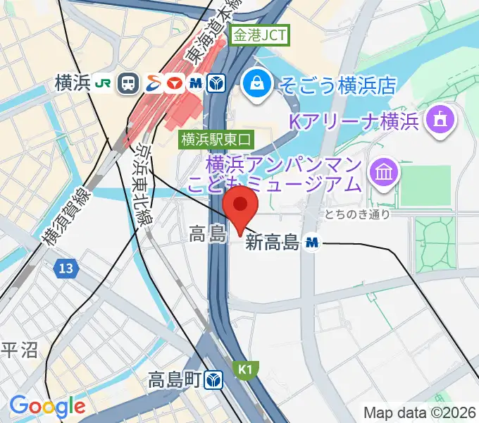プラネタリアYOKOHAMAの地図