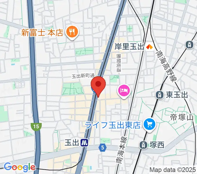 西成結劇場の地図