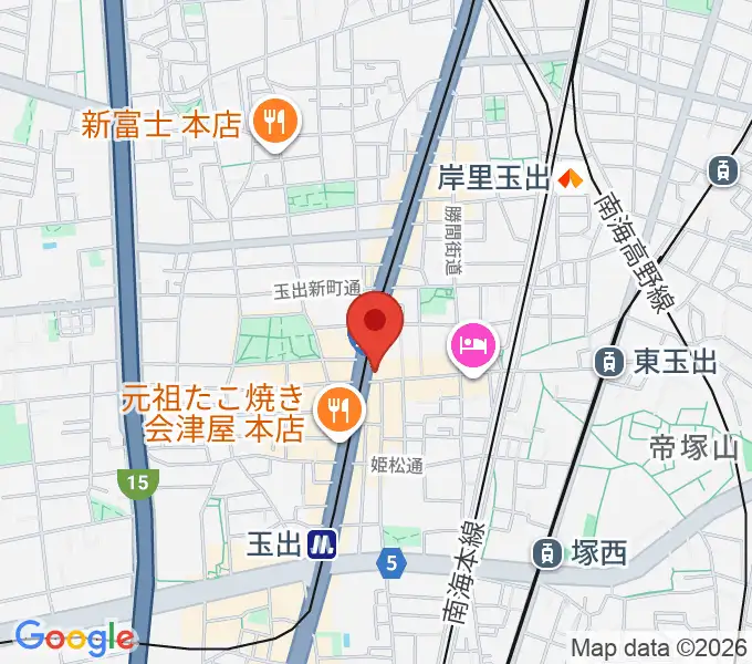 西成結劇場の地図