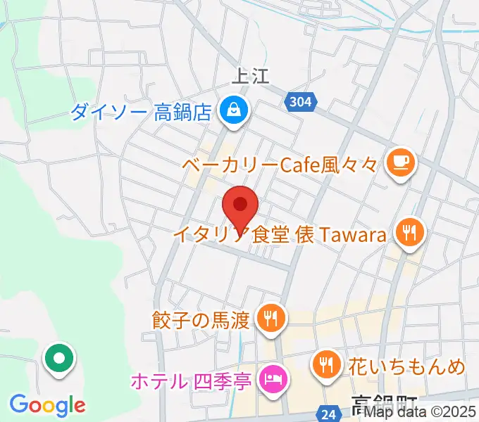 たかしんホールの地図