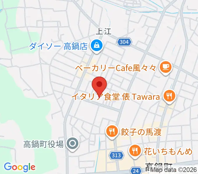 たかしんホールの地図