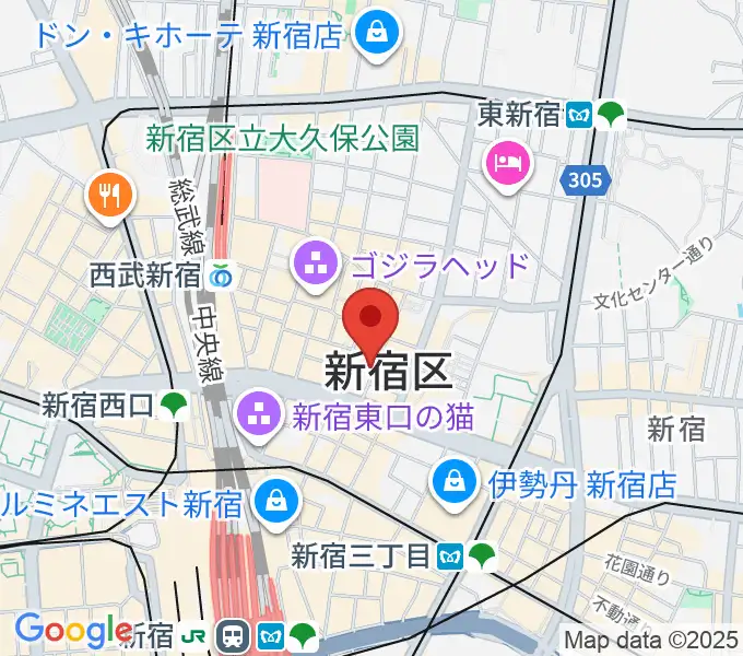 歌舞伎町劇場の地図