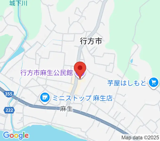 行方市麻生公民館の地図