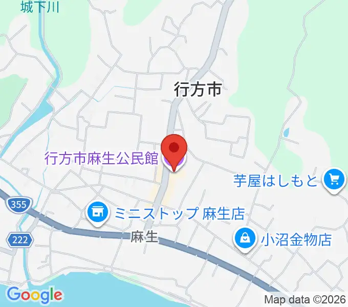 行方市麻生公民館の地図