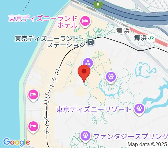 東京ディズニーランド ショーベースの地図