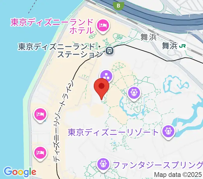 東京ディズニーランド ショーベースの地図