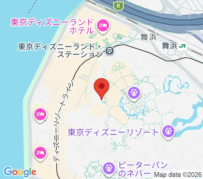 東京ディズニーランド ショーベースの地図